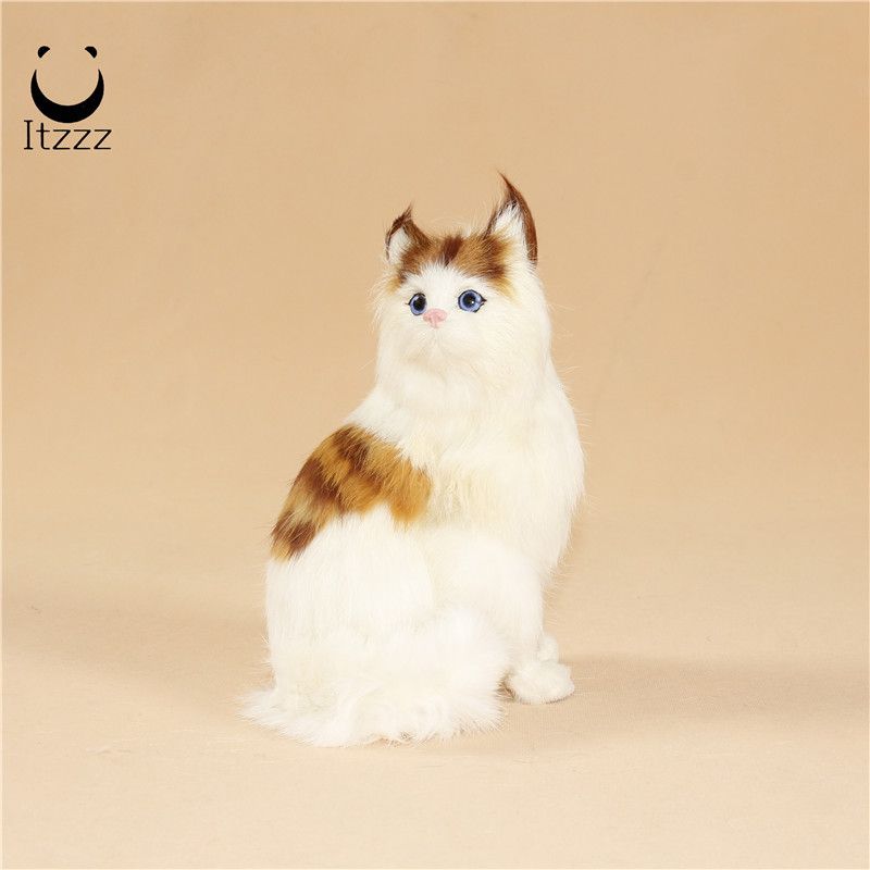 Fur toysCat2019 Heze factory high quality simulation animals cat furry cat toyHEZE HENGFANG LEATHER & FUR CRAFT CO., LTD