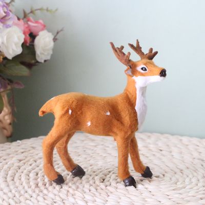 Fur toysDeerSimulated deer ornaments Christmas deer handicraft office desktop decoration deer baby mascotHEZE HENGFANG LEATHER & FUR CRAFT CO., LTD