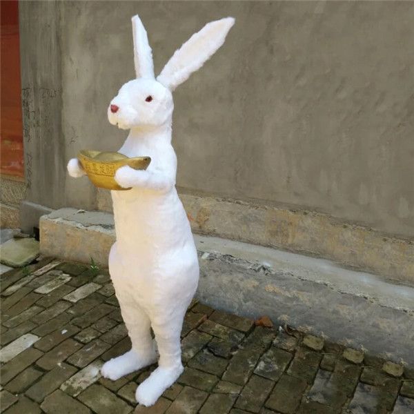 PRODUCTSSimulation animal plush toy standing rabbit outdoor garden decoration kindergarten shopping mall home villa car decorationHEZE HENGFANG LEATHER & FUR CRAFT CO., LTD